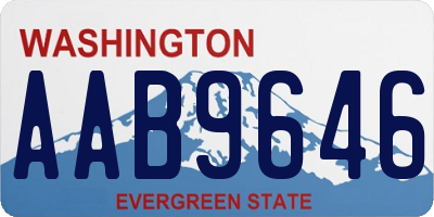 WA license plate AAB9646