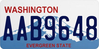 WA license plate AAB9648