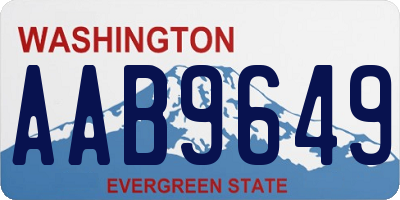 WA license plate AAB9649