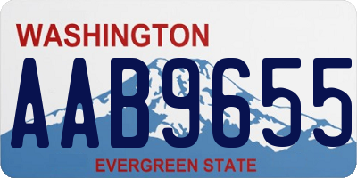 WA license plate AAB9655