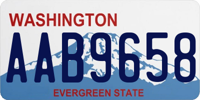 WA license plate AAB9658