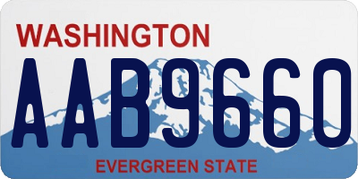 WA license plate AAB9660