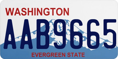 WA license plate AAB9665