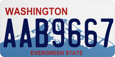 WA license plate AAB9667