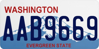 WA license plate AAB9669