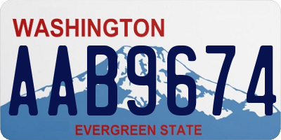 WA license plate AAB9674