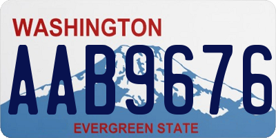 WA license plate AAB9676