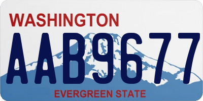 WA license plate AAB9677