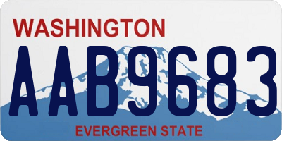 WA license plate AAB9683