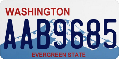 WA license plate AAB9685