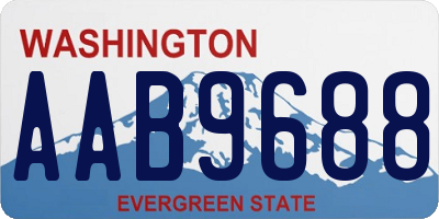 WA license plate AAB9688