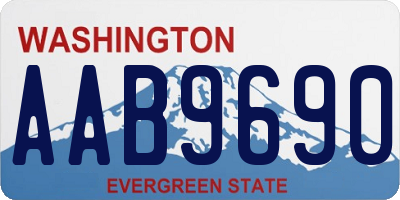 WA license plate AAB9690