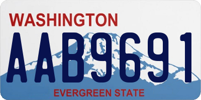 WA license plate AAB9691