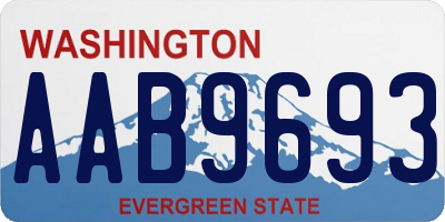 WA license plate AAB9693