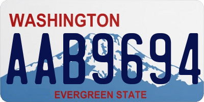 WA license plate AAB9694