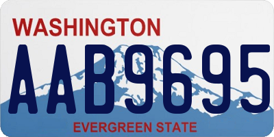 WA license plate AAB9695