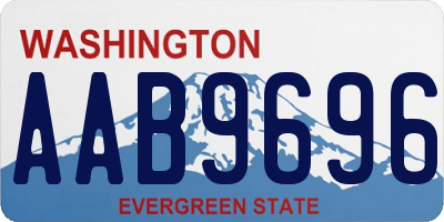 WA license plate AAB9696