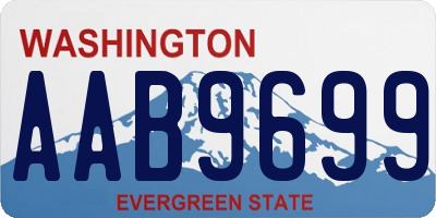 WA license plate AAB9699