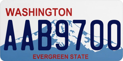 WA license plate AAB9700