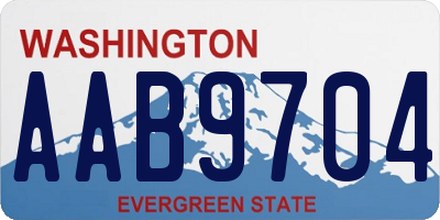 WA license plate AAB9704