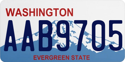 WA license plate AAB9705