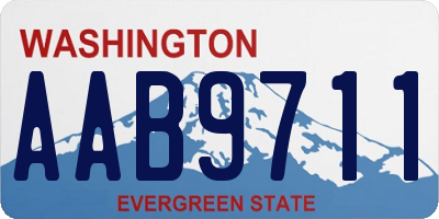 WA license plate AAB9711