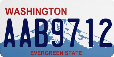 WA license plate AAB9712
