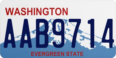 WA license plate AAB9714