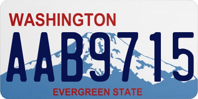 WA license plate AAB9715