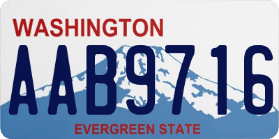 WA license plate AAB9716