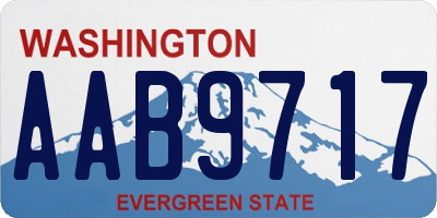 WA license plate AAB9717