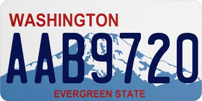 WA license plate AAB9720