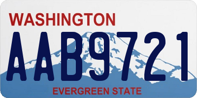 WA license plate AAB9721