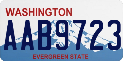WA license plate AAB9723