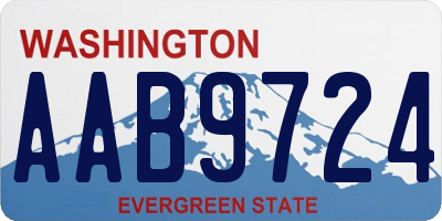 WA license plate AAB9724