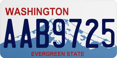 WA license plate AAB9725