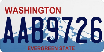 WA license plate AAB9726