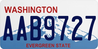 WA license plate AAB9727