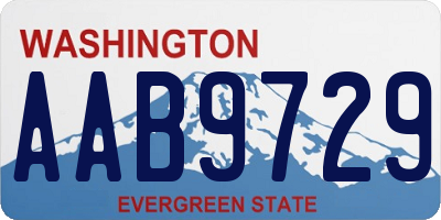 WA license plate AAB9729