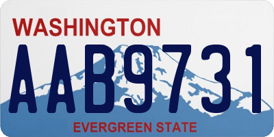 WA license plate AAB9731