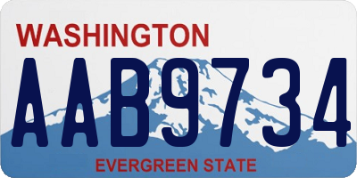 WA license plate AAB9734