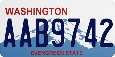 WA license plate AAB9742