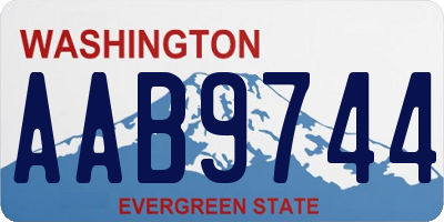 WA license plate AAB9744