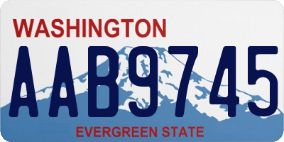 WA license plate AAB9745