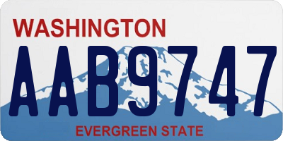 WA license plate AAB9747