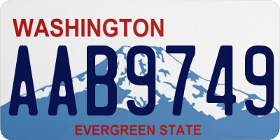 WA license plate AAB9749