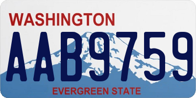 WA license plate AAB9759