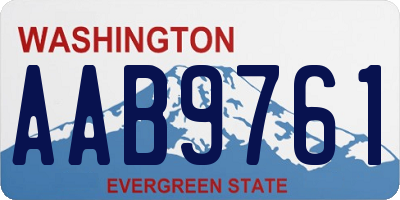 WA license plate AAB9761