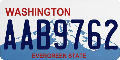 WA license plate AAB9762