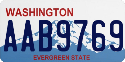 WA license plate AAB9769